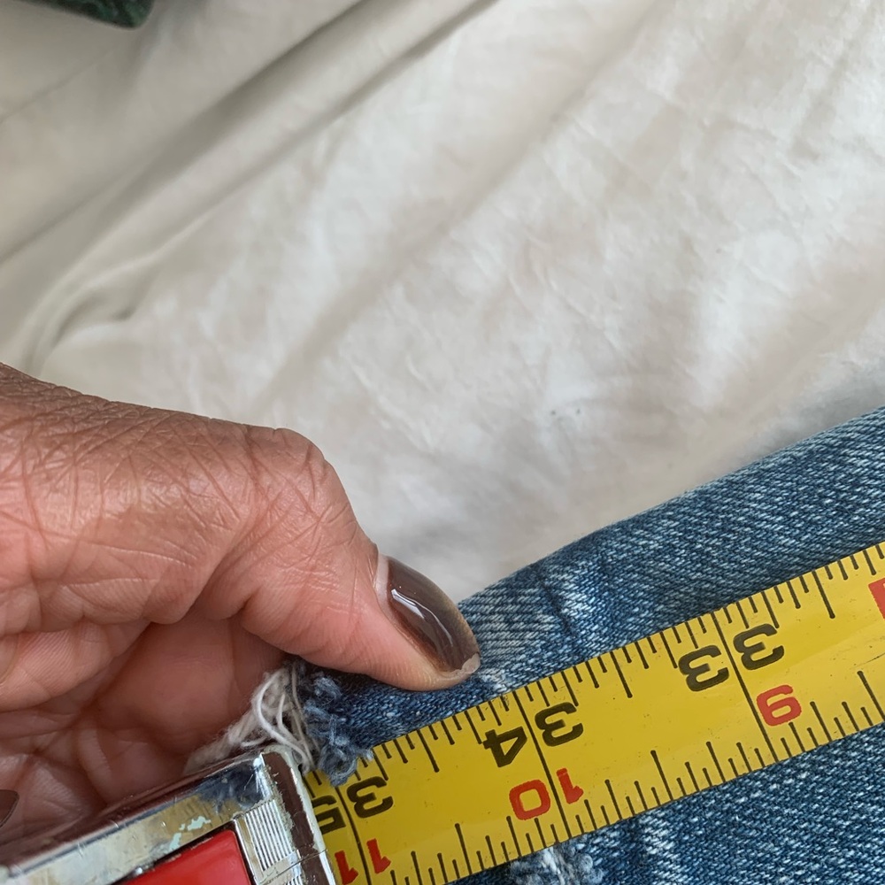 Frame Heritage Le Piper Blue Distressed Ankle Jeans - Picture 5 of 15